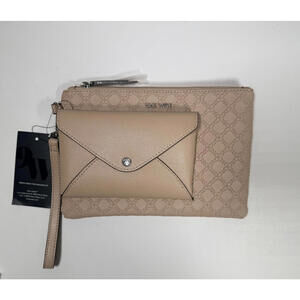 NWT Nine West Layloni SLG Wristlet Duo Large Zip Around/Small Envelope Pouch